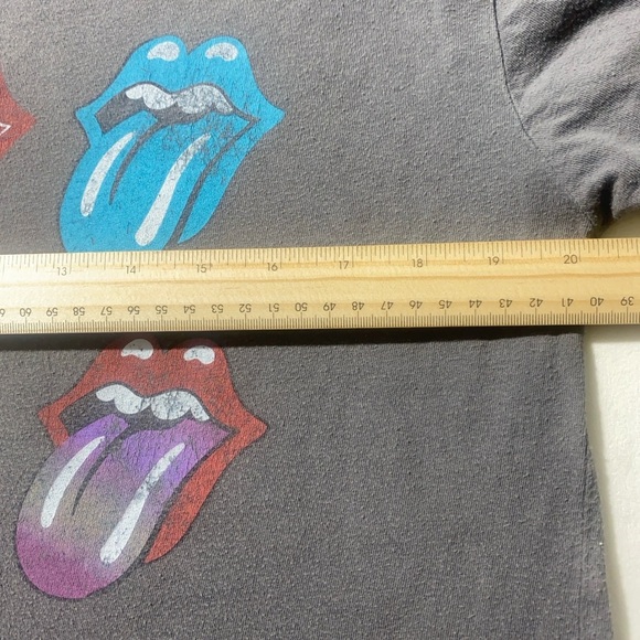 The Rolling Stones Gray Tee with Colorful Graphic Size Large - Picture 7 of 8
